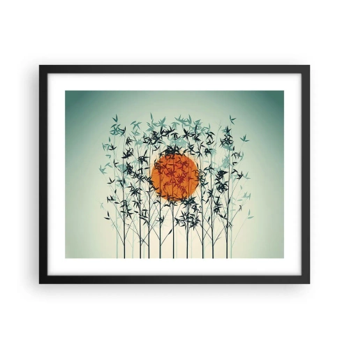 Plakát v černém rámu - Japonské slunce - 50x40 cm
