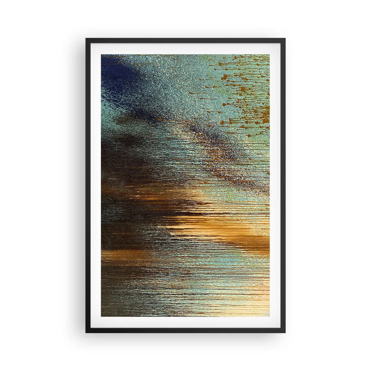Plakát v černém rámu - Nenáhodná barevná kompozice - 61x91 cm