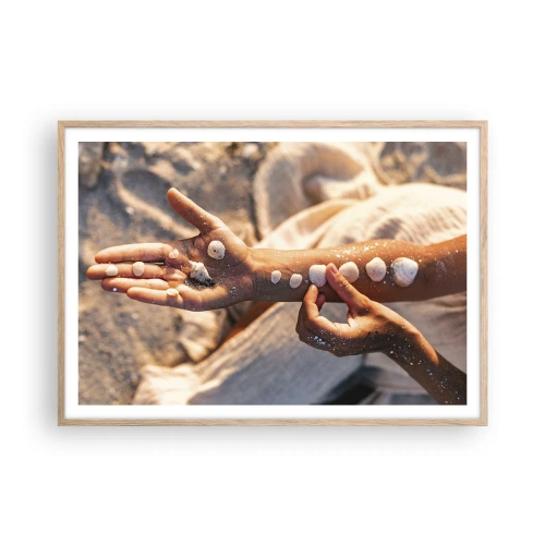 Plakát v rámu světlý dub - Krása na dosah - 100x70 cm