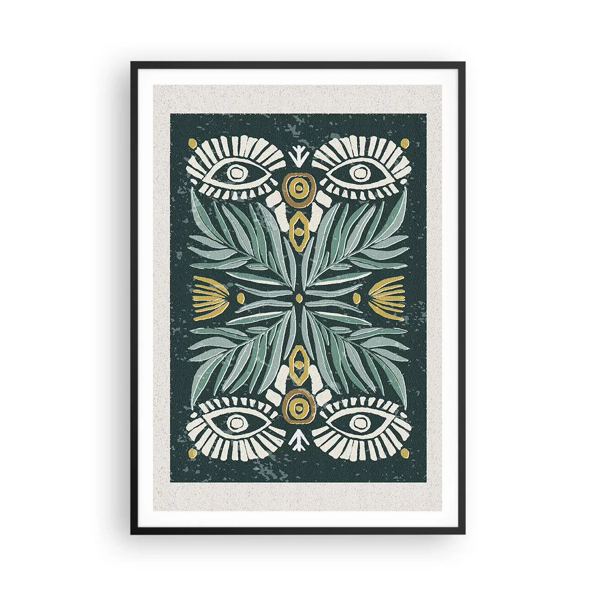 Plakát v černém rámu - Jako lidová vystřihovánka - 70x100 cm