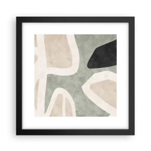 Plakát v černém rámu - Kompozice s černým motivem - 30x30 cm