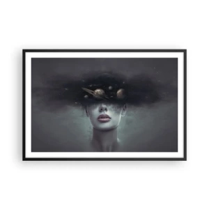 Plakát v černém rámu - A planety… - 91x61 cm