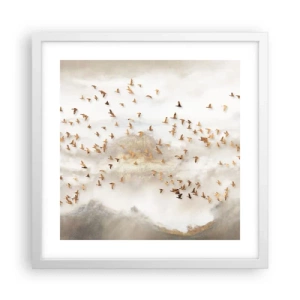 Plakát v bílém rámu - Je čas… - 40x40 cm