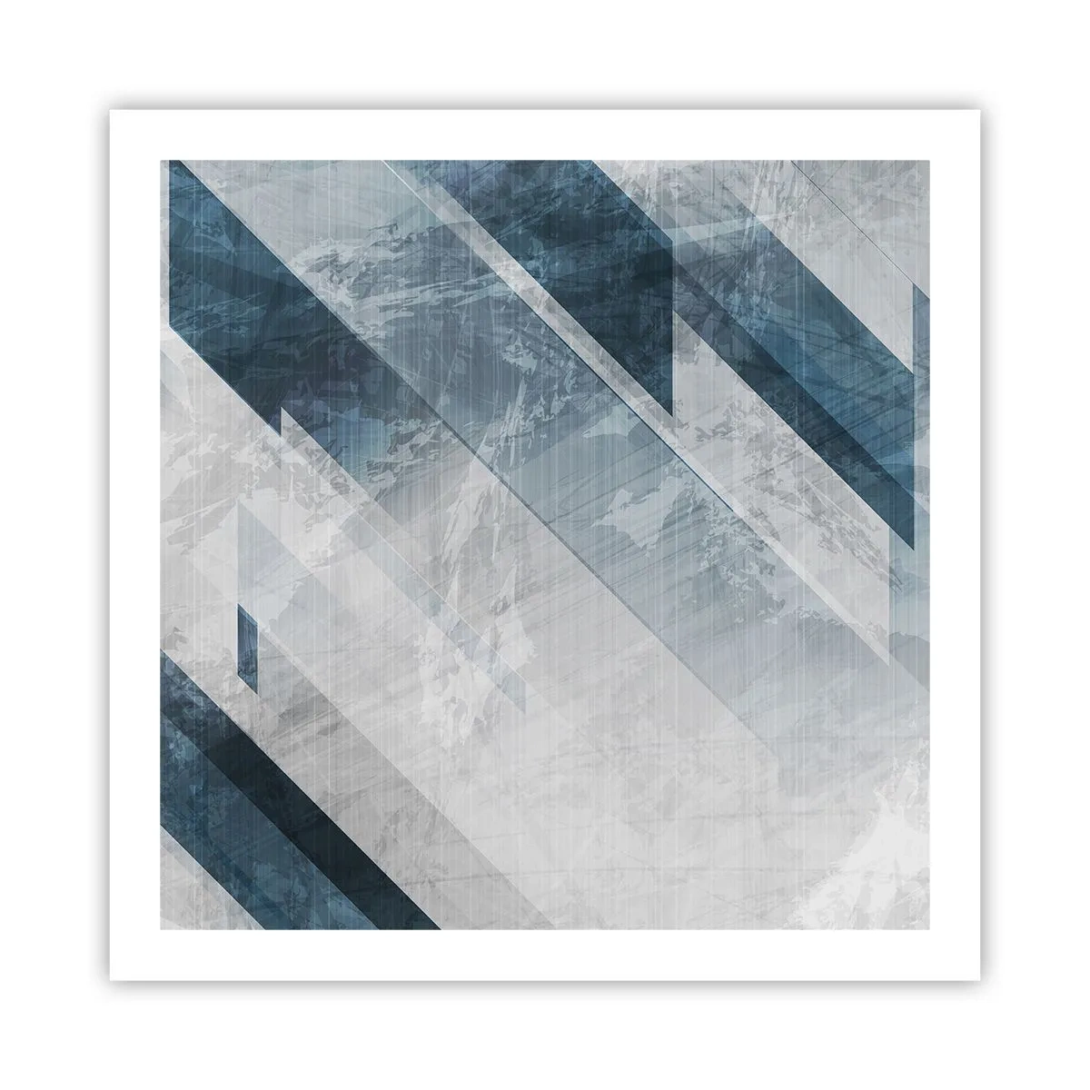 Plakát - Prostorová kompozice – pohyb šedé - 60x60 cm