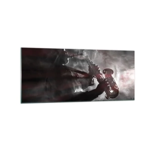 Obraz na skle - V oparu jazzu - 120x50 cm