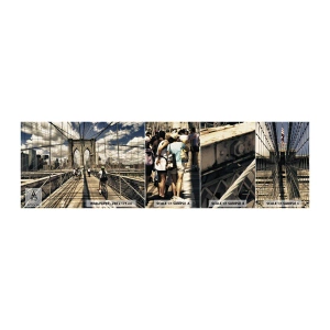 Fototapeta Vzorek Standard Eco - Přímo do srdce města - Brooklynský most, New York, Město - 100x30 cm