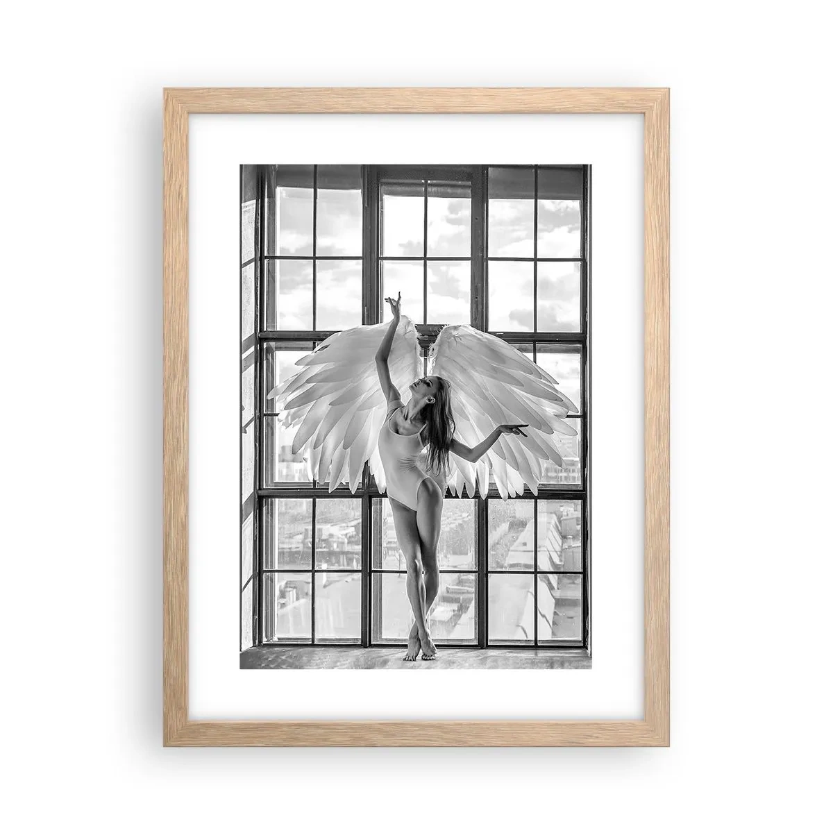 Plakát v rámu světlý dub - Město andělů? - 30x40 cm
