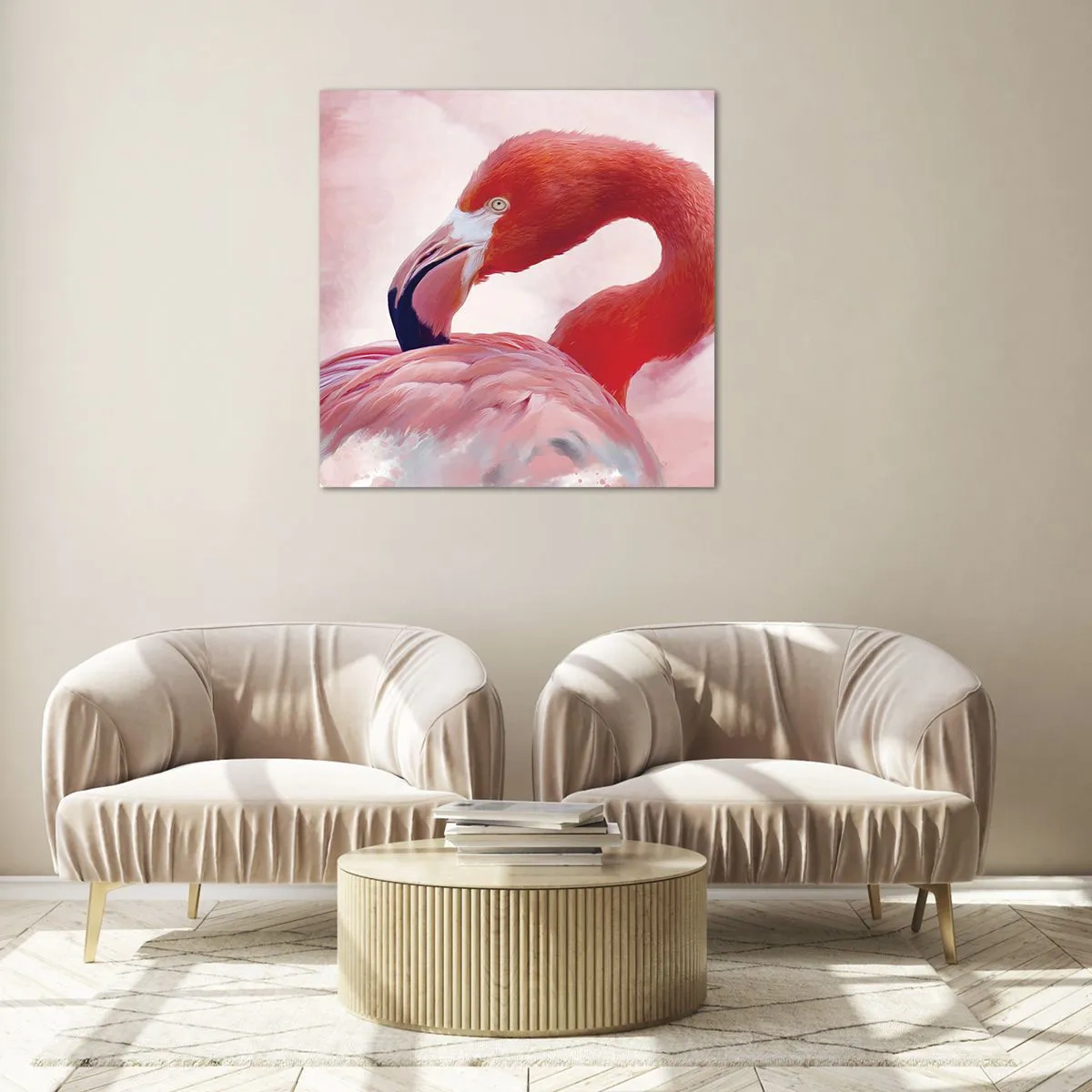 Obraz na skle - Ptačí krása - 40x40 cm