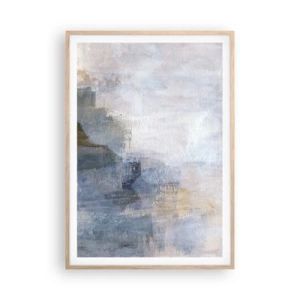 Plakát v rámu světlý dub - Tóny a akordy barev - 70x100 cm