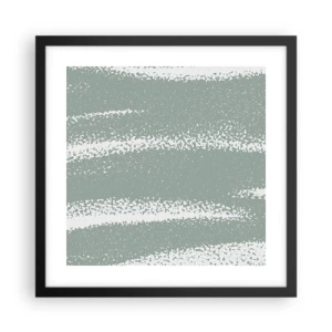 Plakát v černém rámu - Abstrakce v zimním stylu - 40x40 cm