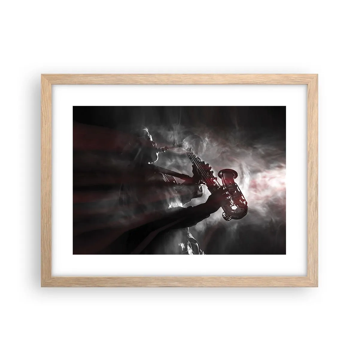 Plakát v rámu světlý dub - V oparu jazzu - 40x30 cm