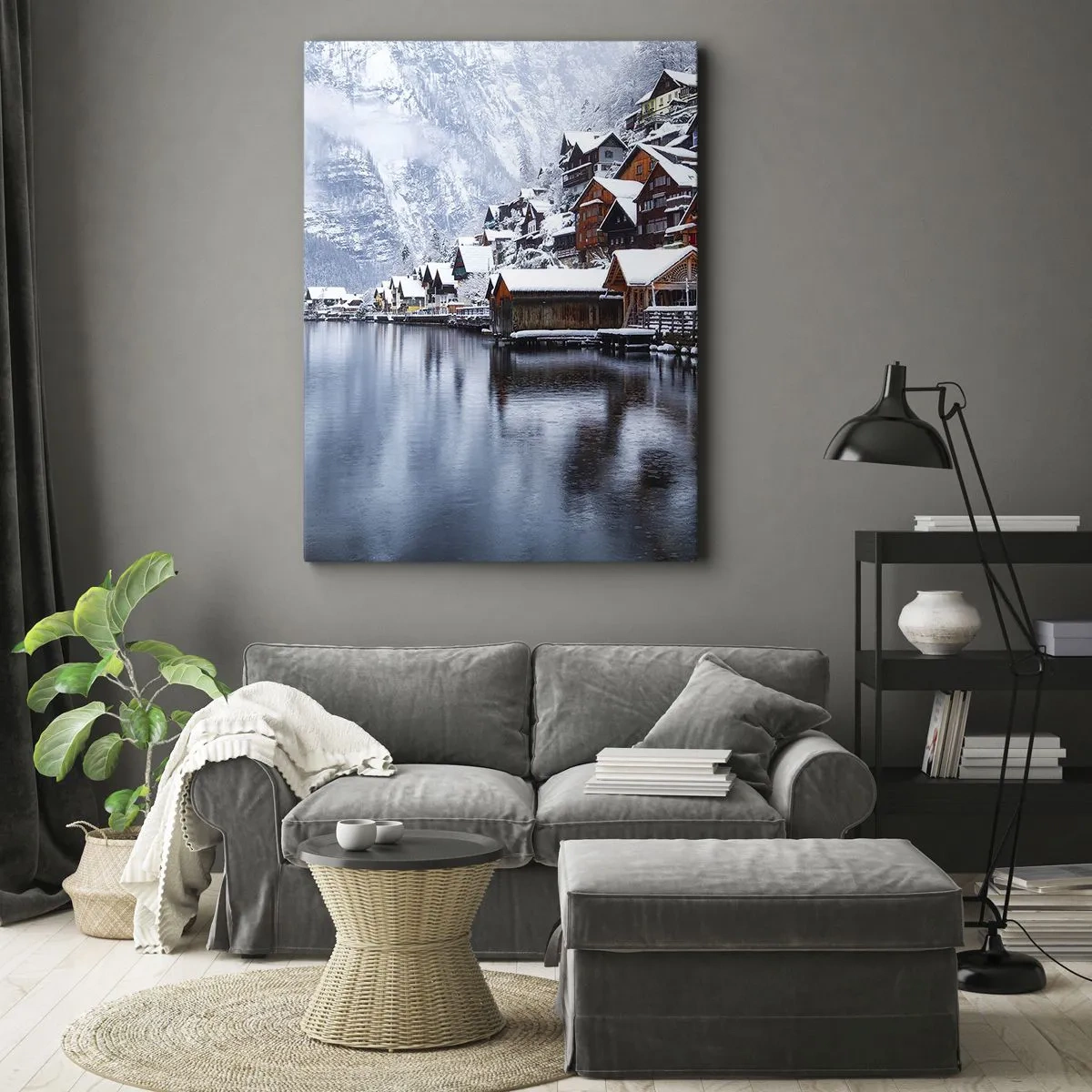 Obraz na plátně - V zimní dekoraci - 55x100 cm