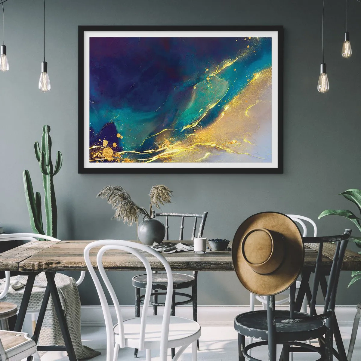 Plakát v černém rámu - Zlatý močál - 91x61 cm