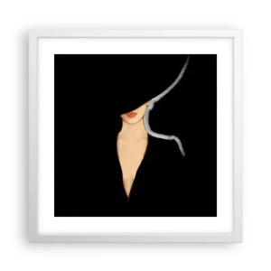 Plakát v bílém rámu - Elegance a styl - 40x40 cm