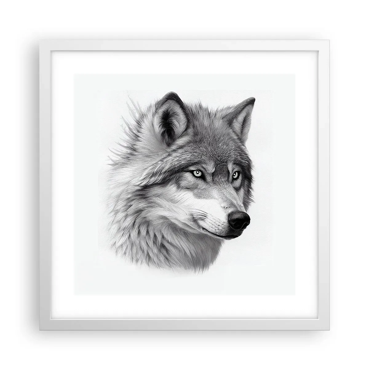 Plakát v bílém rámu - Alfa – bezpochybně - 40x40 cm