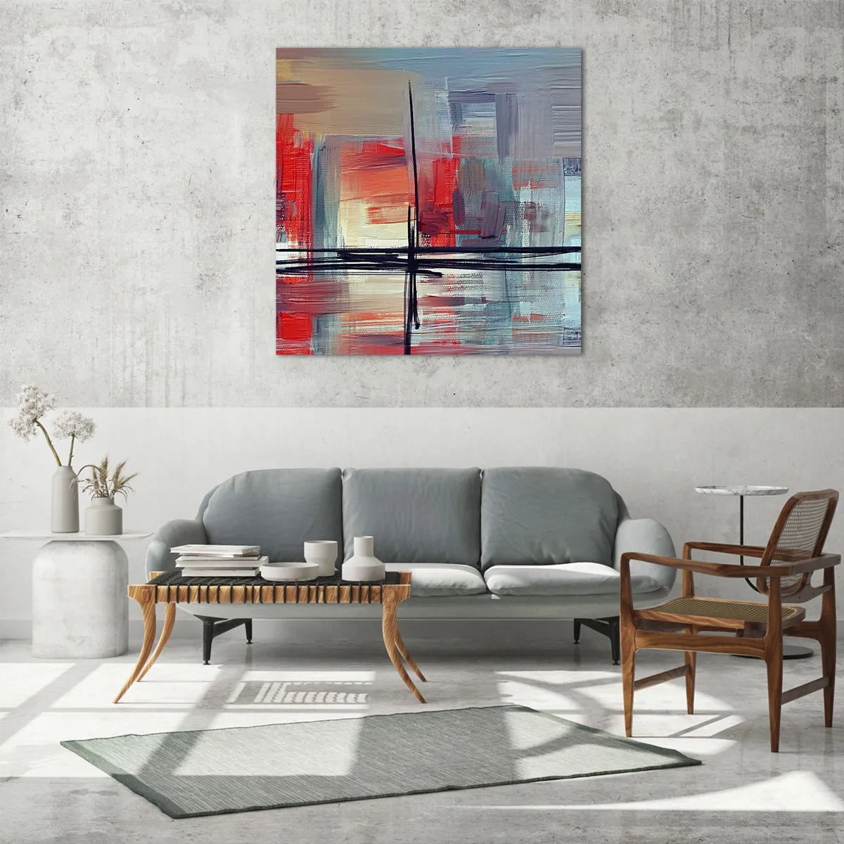 Obraz na skle - Krajina v neznámé dimenzi - 30x30 cm