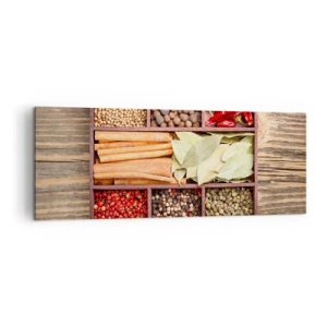 Obraz na plátně - Pořádek tvarů, buket vůní - 140x50 cm