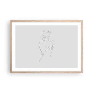 Plakát v rámu světlý dub - Hudba těla - 70x50 cm