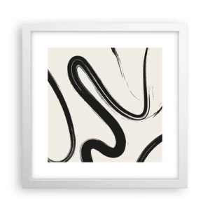 Plakát v bílém rámu - Černobílý rozmar - 30x30 cm