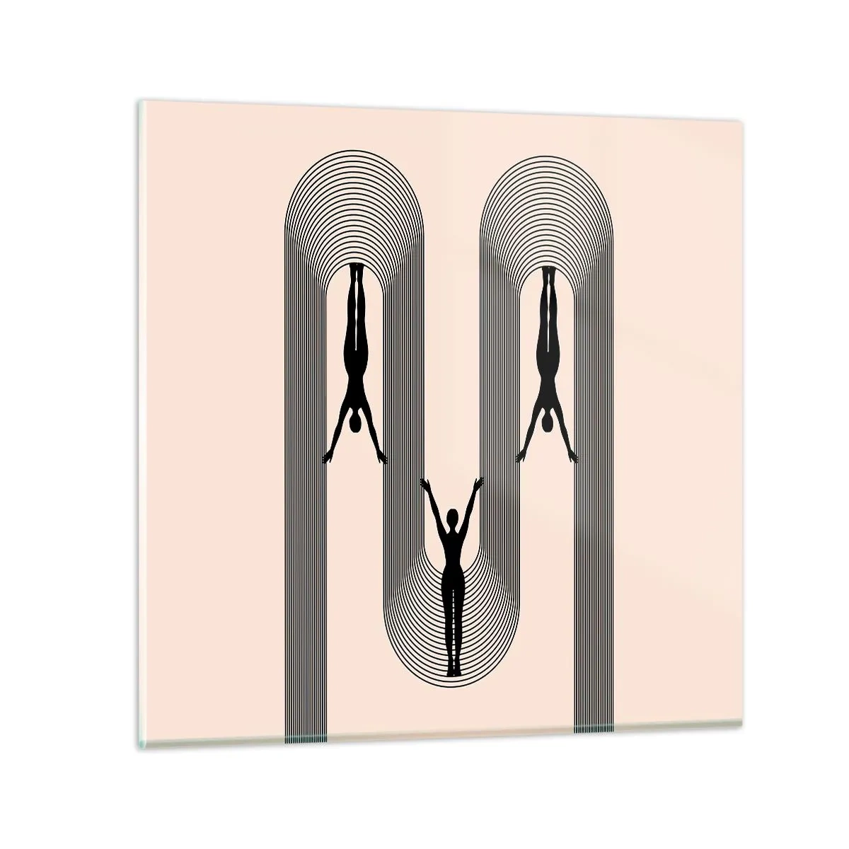 Obraz na skle - Vzhůru nohama - 70x70 cm