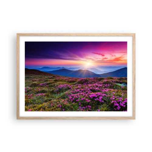 Plakát v rámu světlý dub - Zavoněly svěží pupeny bylinek z obilných polí - 70x50 cm
