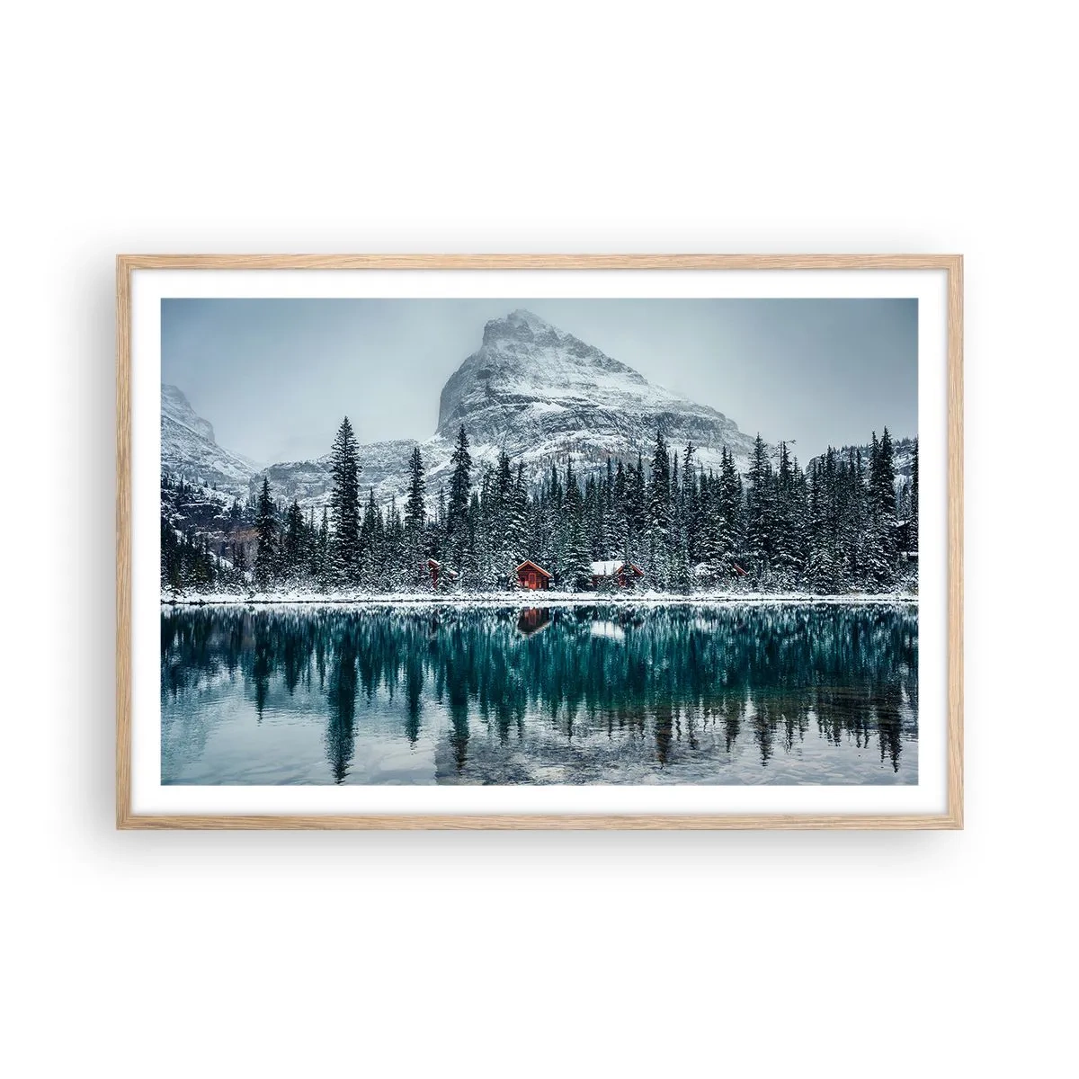 Plakát v rámu světlý dub - Kanadské útočiště - 91x61 cm