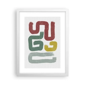 Plakát v bílém rámu - V neznámém jazyce - 30x40 cm