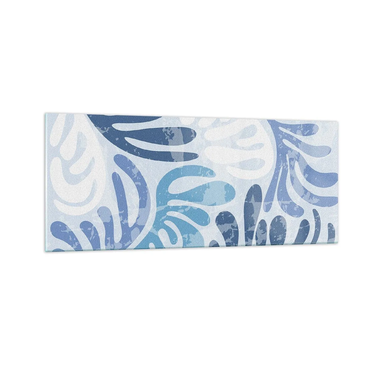 Obraz na skle - Modré kapradí - 100x40 cm