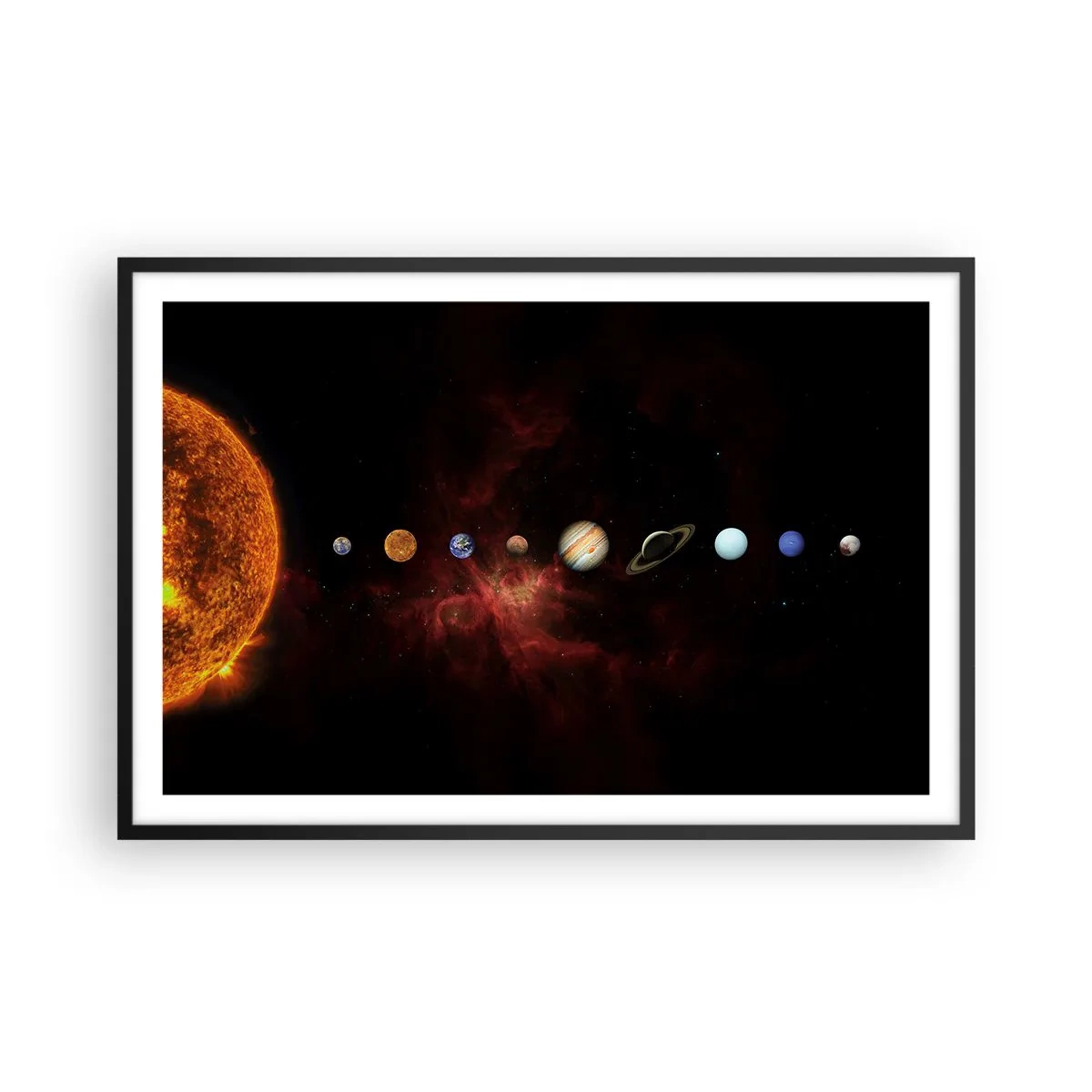 Plakát v černém rámu - Naše čtvrť - 91x61 cm