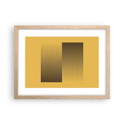 Plakát v rámu světlý dub - Čtverec protikladů - 40x30 cm