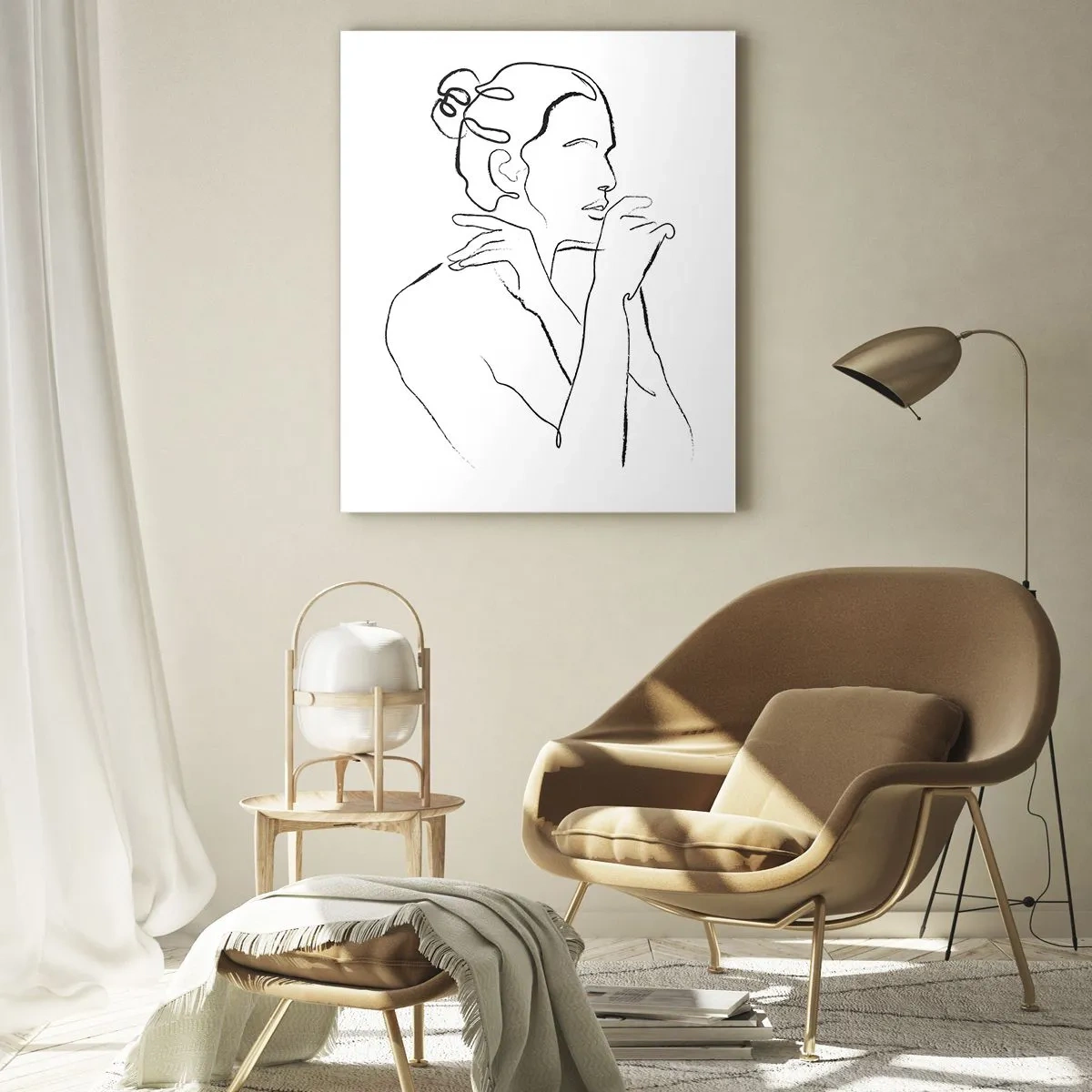 Obraz na skle - Akt: smyslné tajemství - 70x100 cm