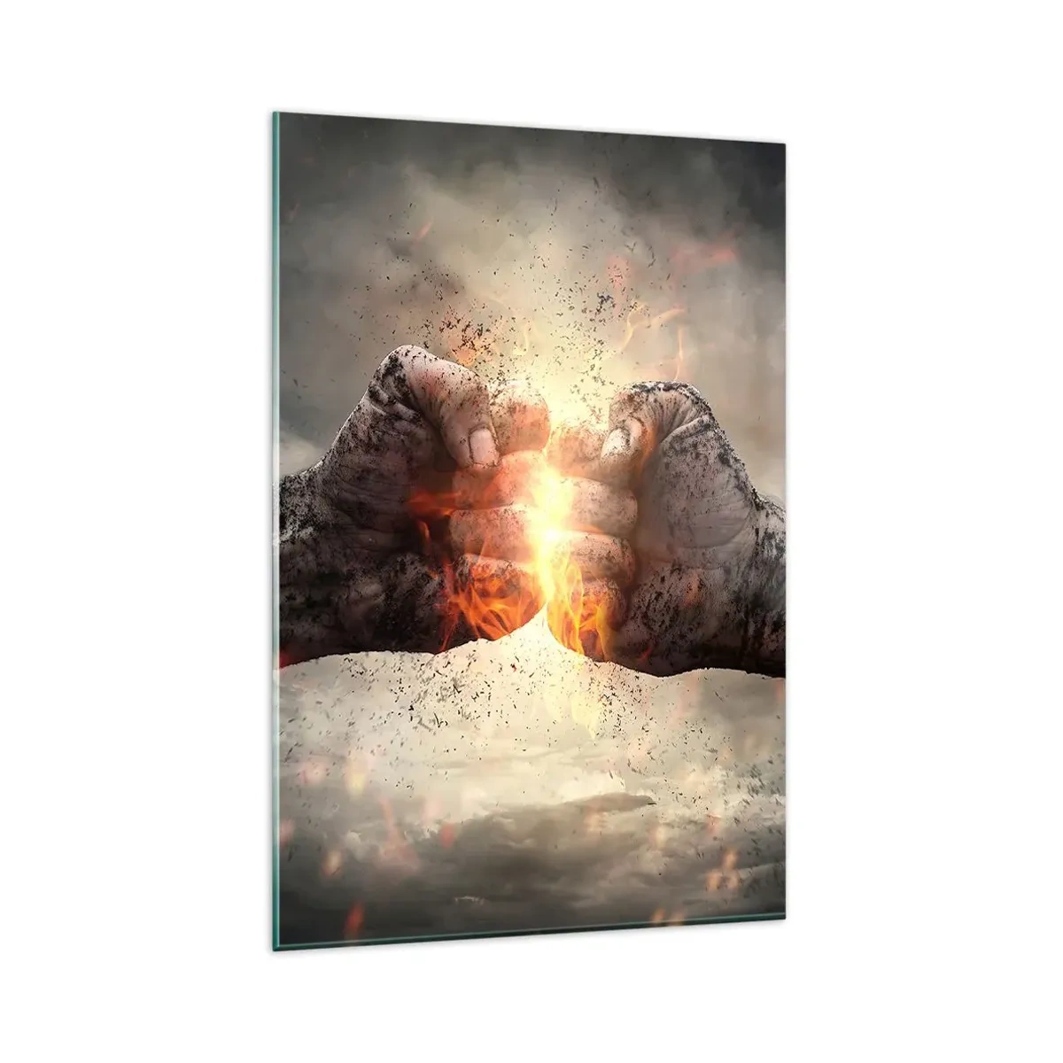 Obraz na skle - Jdi do války - 80x120 cm