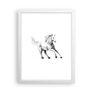 Plakát v bílém rámu - Nezkrocená duše - 30x40 cm