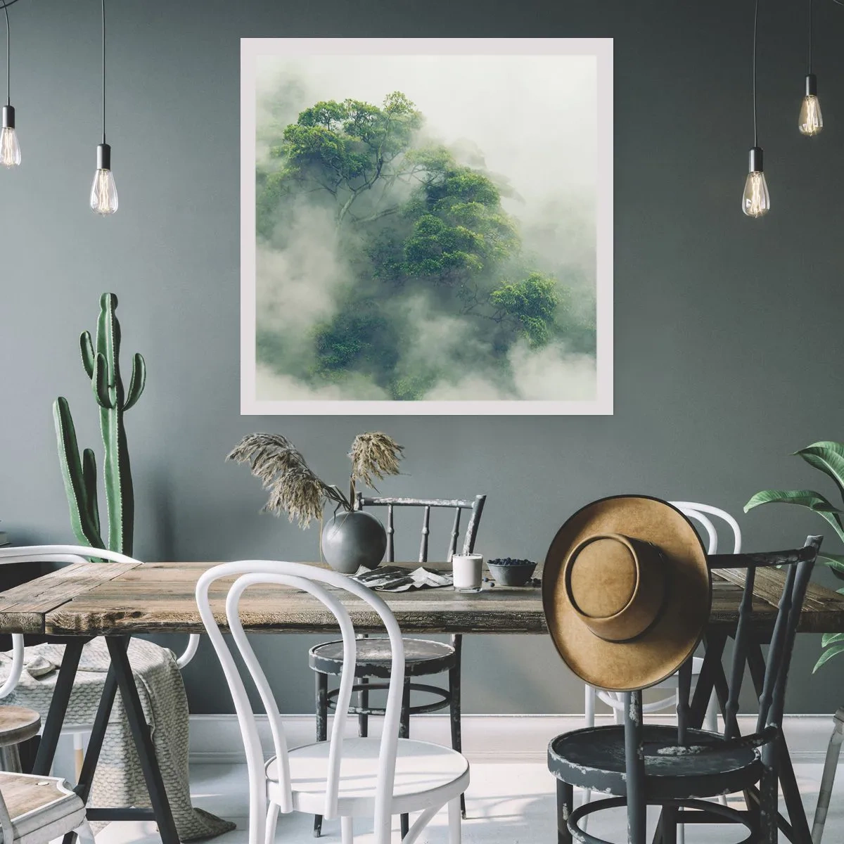 Plakát - Zahalené mlhou - 60x60 cm