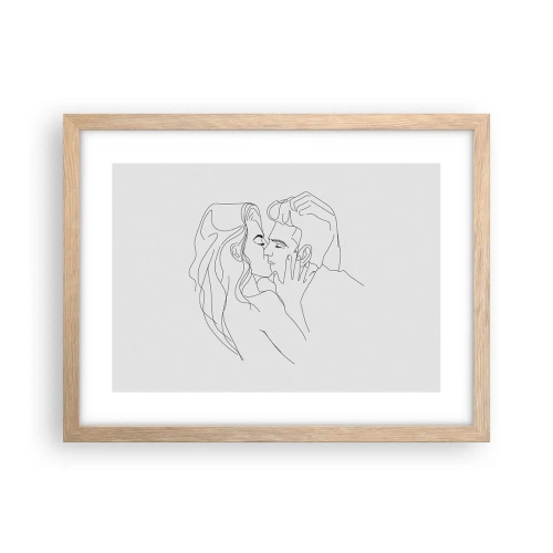 Plakát v rámu světlý dub - Jedním tahem - 40x30 cm