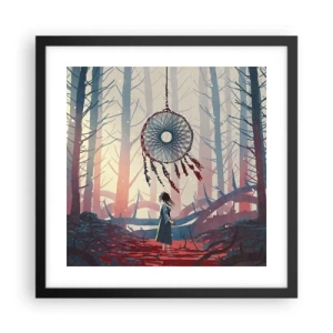 Plakát v černém rámu - Tajný rituál štěstí - 40x40 cm