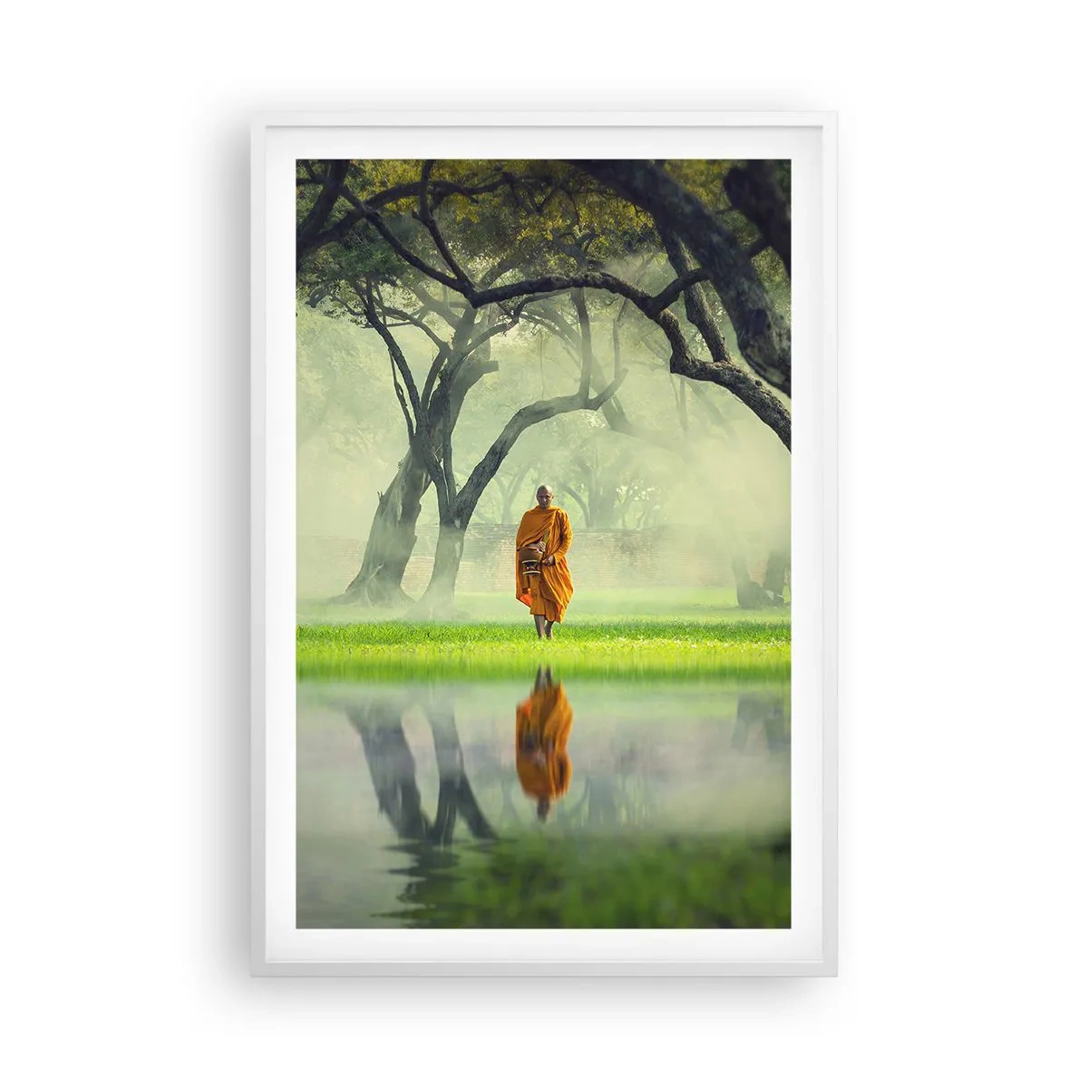 Plakát v bílém rámu - Na cestě k osvícení - 61x91 cm