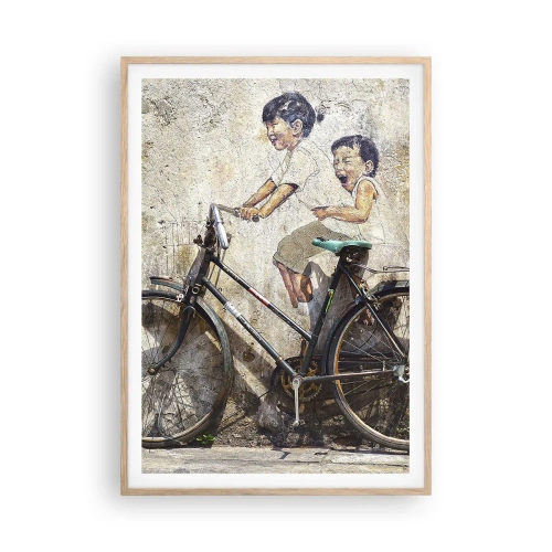 Plakát v rámu světlý dub - Pravda nebo klam? - 70x100 cm