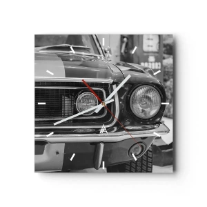 Nástěnné hodiny - Divoká jízda - 30x30 cm