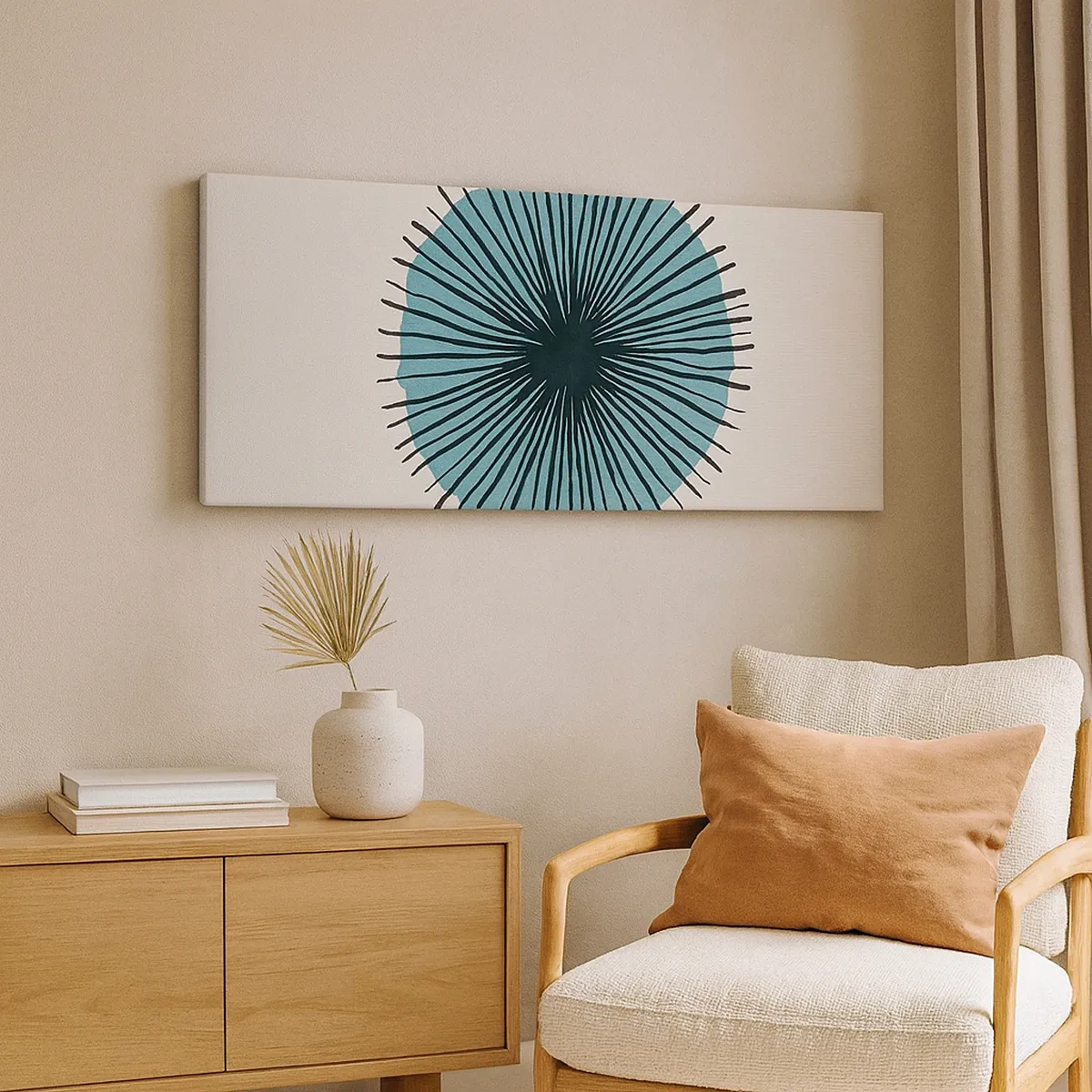 Obraz na plátně - Zářící modrá - 30x30 cm