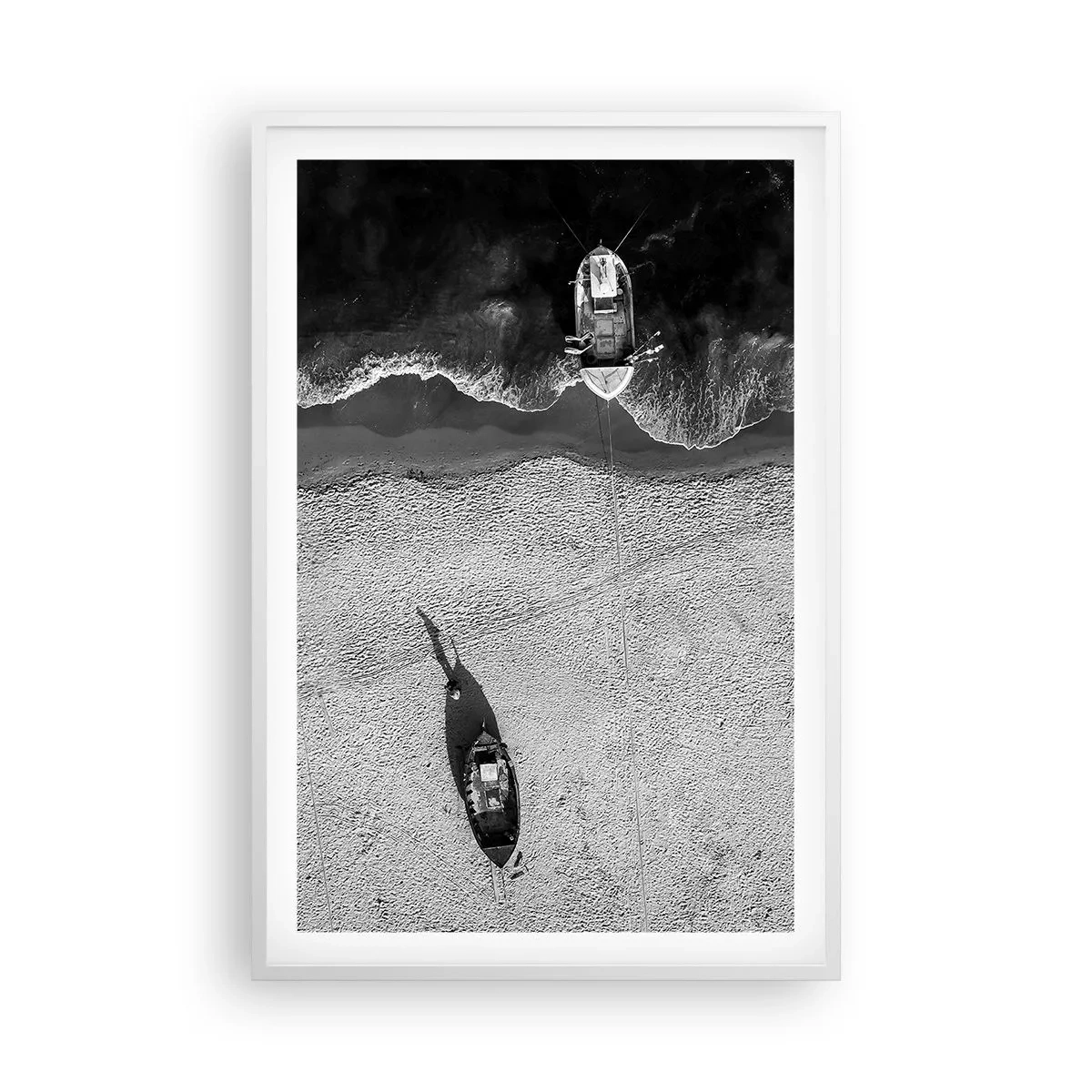 Plakát v bílém rámu - Ještě na břehu… - 61x91 cm