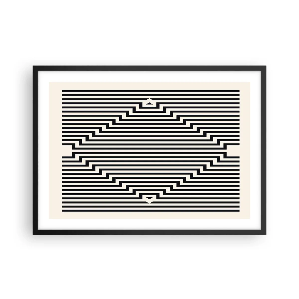 Plakát v černém rámu - Geometrická iluze - 70x50 cm