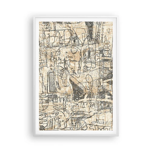 Plakát v bílém rámu - Čeká na rozluštění - 70x100 cm