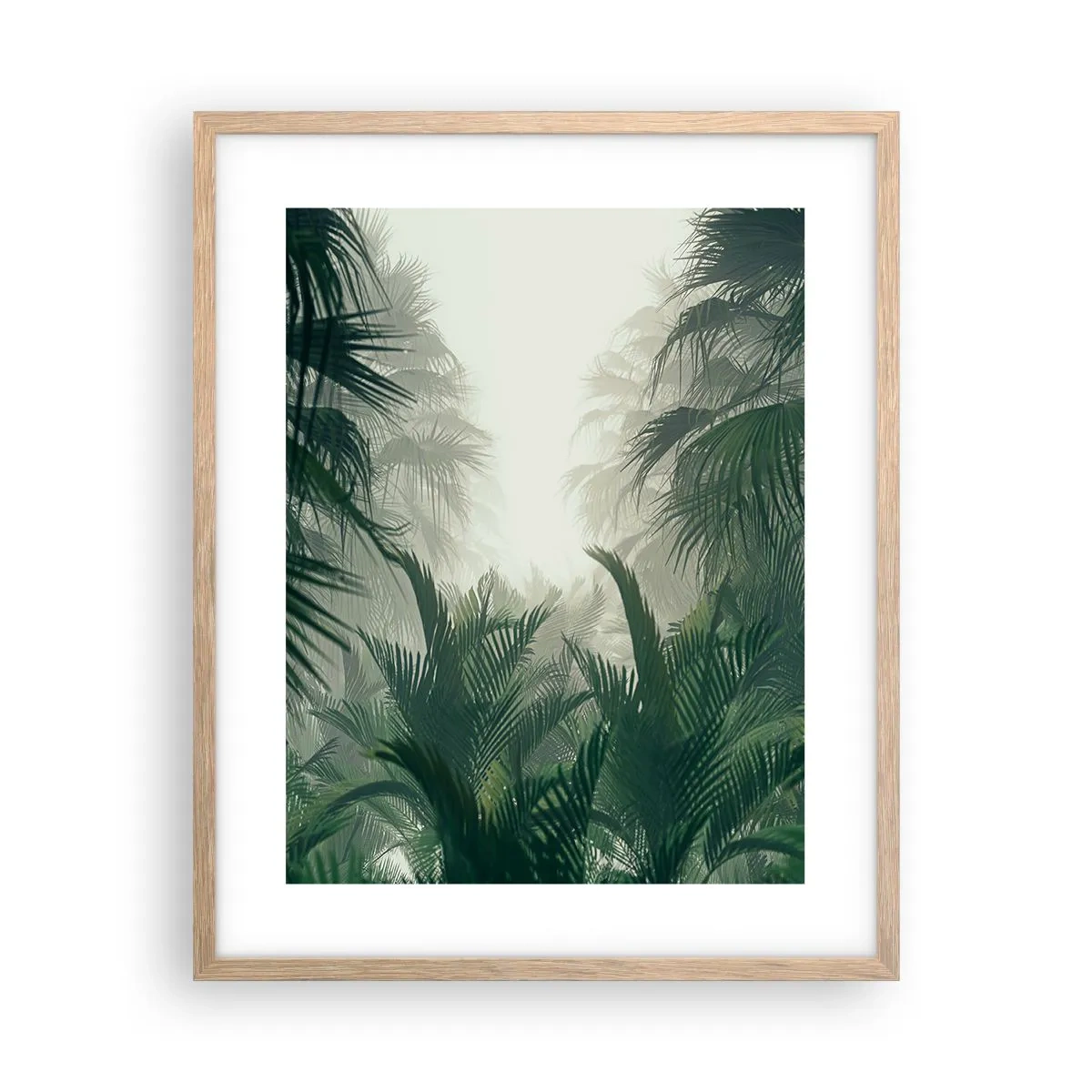 Plakát v rámu světlý dub - Tropická záhada - 40x50 cm