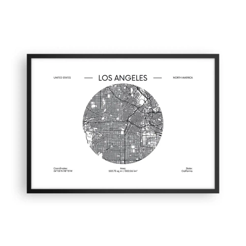 Plakát v černém rámu - Anatomie Los Angeles - 70x50 cm
