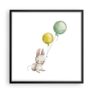 Plakát v černém rámu - Já poletím také! - 50x50 cm