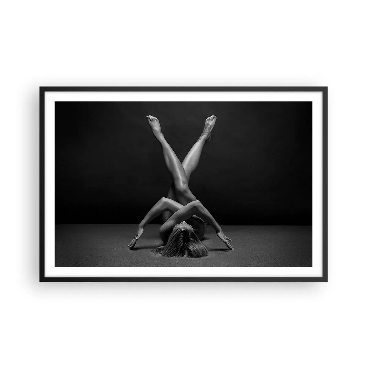 Plakát v černém rámu - Geometrie nahoty - 91x61 cm