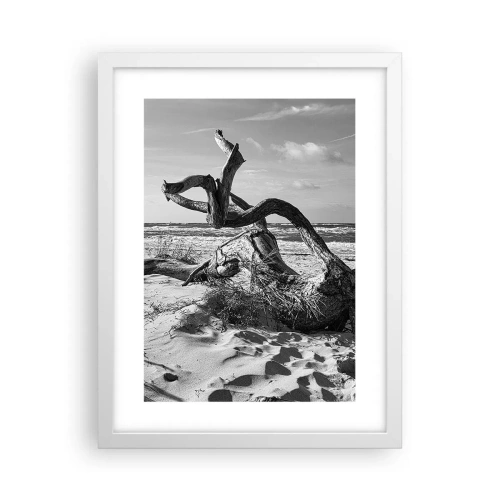 Plakát v bílém rámu - Mořská socha - 30x40 cm