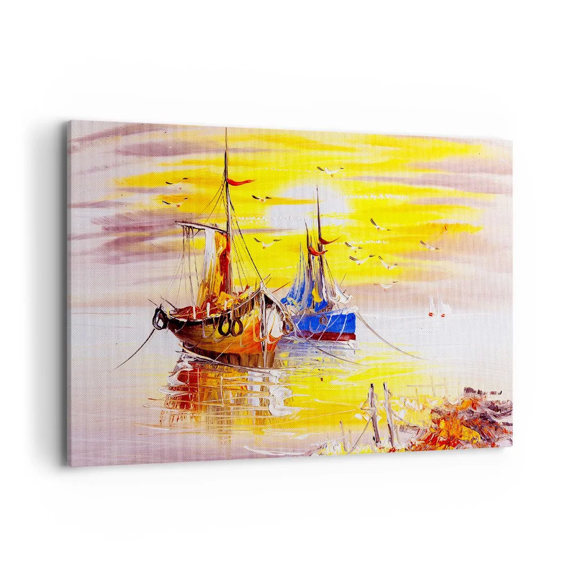 Obraz na plátně - Zasloužený odpočinek v přístavu - 120x80 cm
