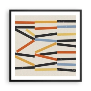 Plakát v černém rámu - Kompozice na úrovni - 60x60 cm